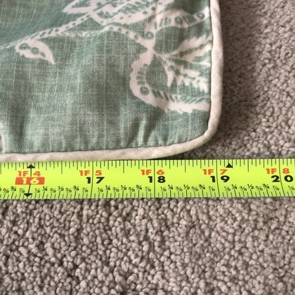 Tommy Bahama Home King Size Pillow Sham‎ Case Green Cream Floral Leaf Print (1) - Picture 5 of 13